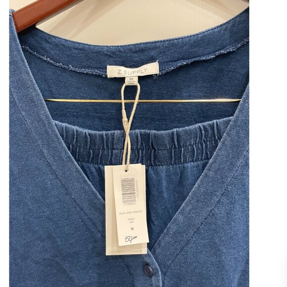 NWT'S Z SUPPLY Solace V-Neck Jersey Denim Tank SIZE MEDIUM - Picture 9 of 9